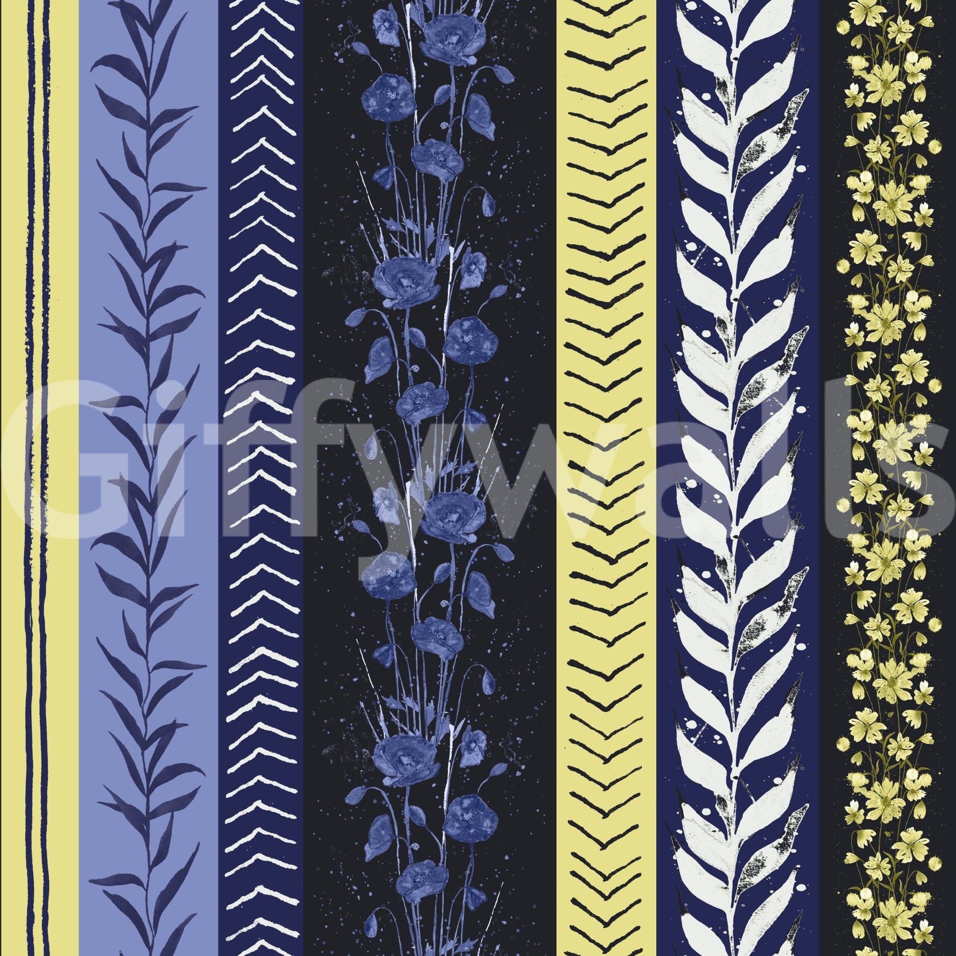 Unique striped wallpaper with a creative twist.

