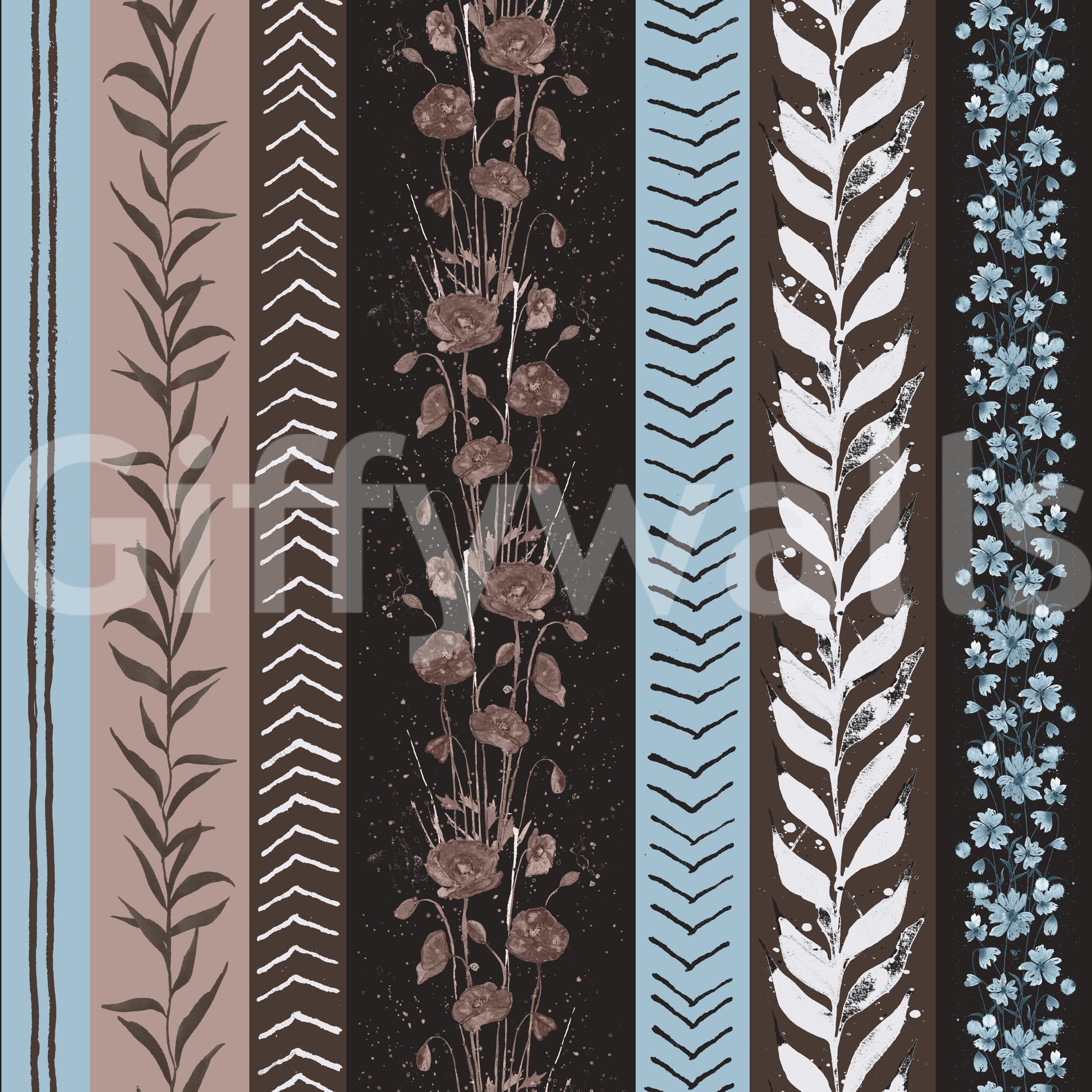 Unique striped wallpaper with a creative twist.

