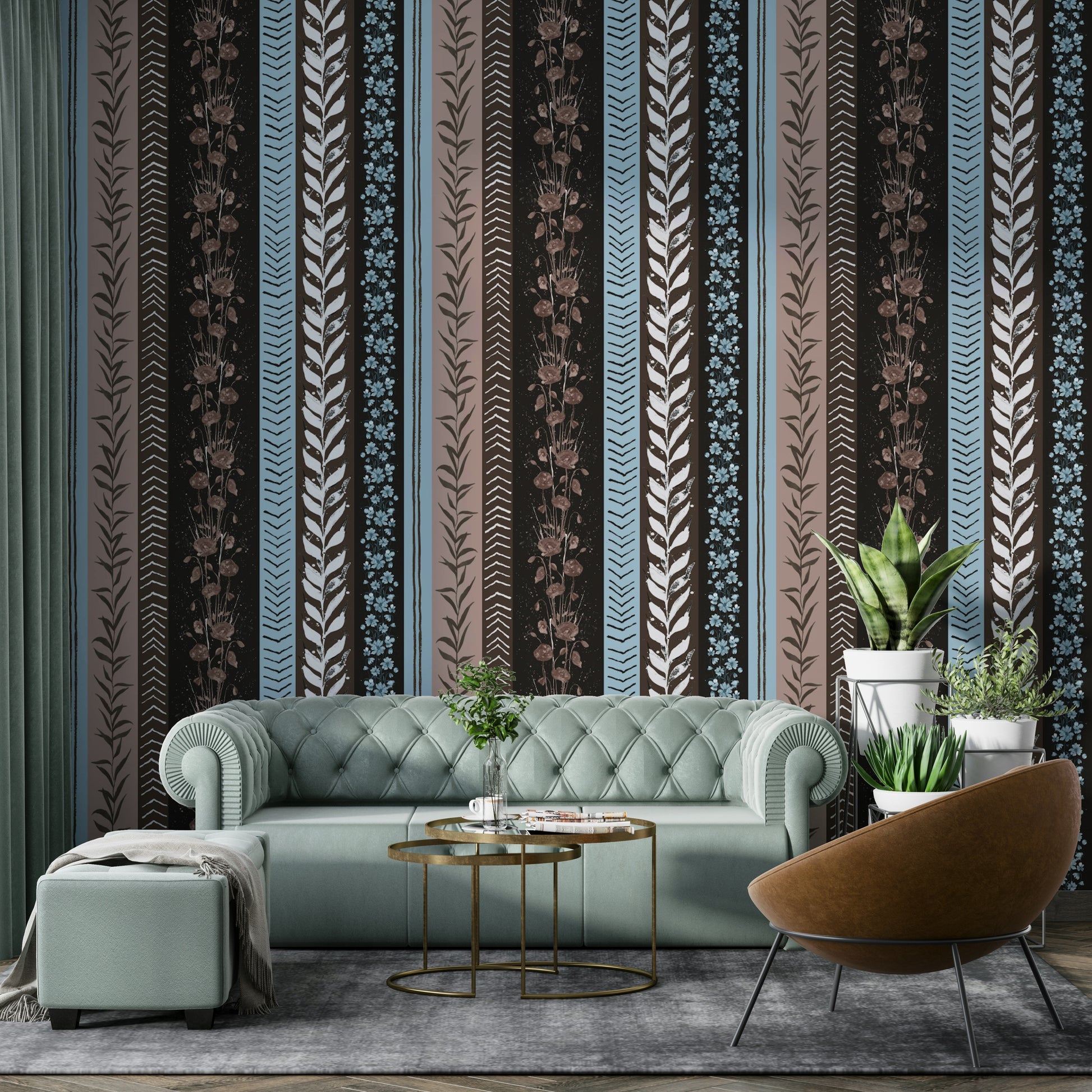 Pattern with a graphic and artistic feel.

