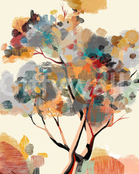 Serene woodland wallpaper mural for contemporary guest rooms.