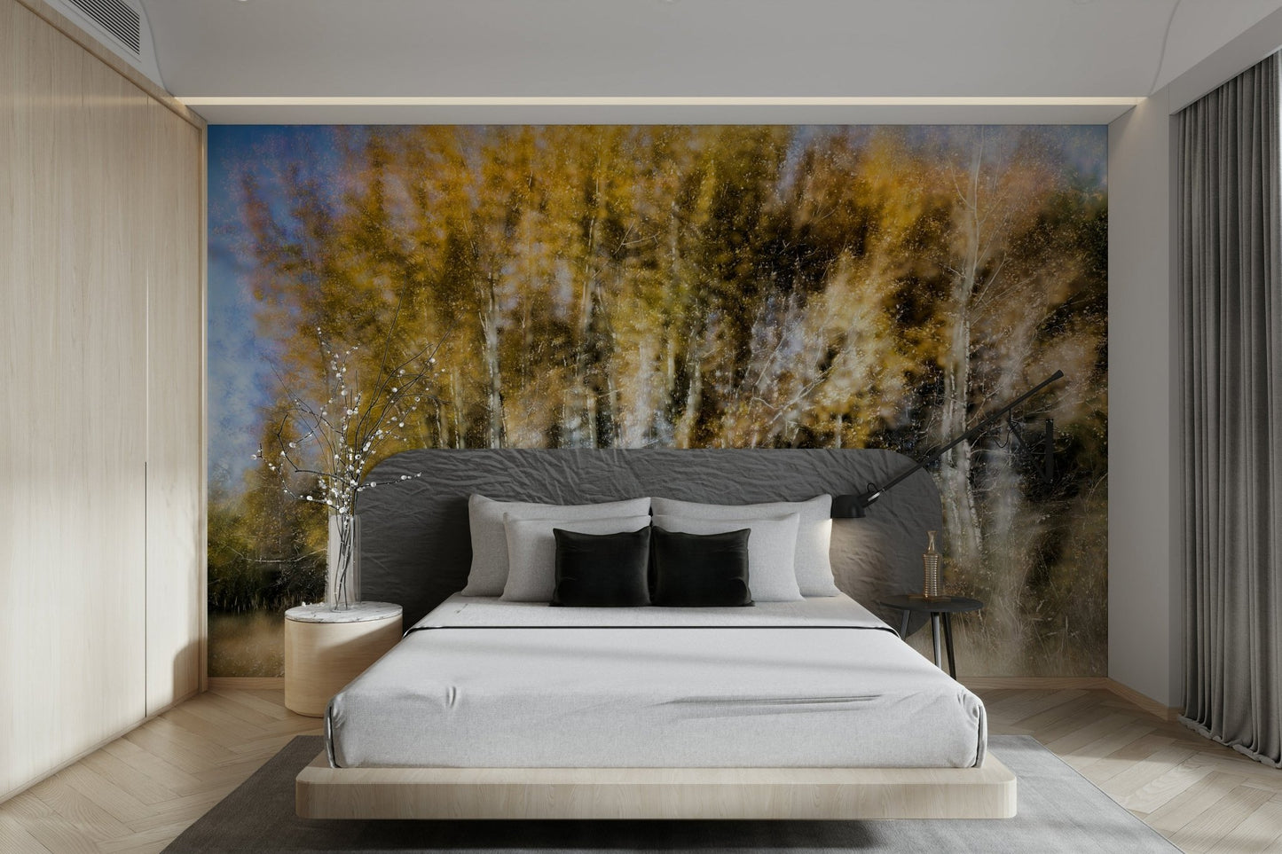 Suitable for a living room, bedroom, or a modern, nature-inspired, calming interior.
