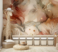 Fall season leaves wall decoration.

