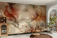 Autumn-inspired mural for home walls.

