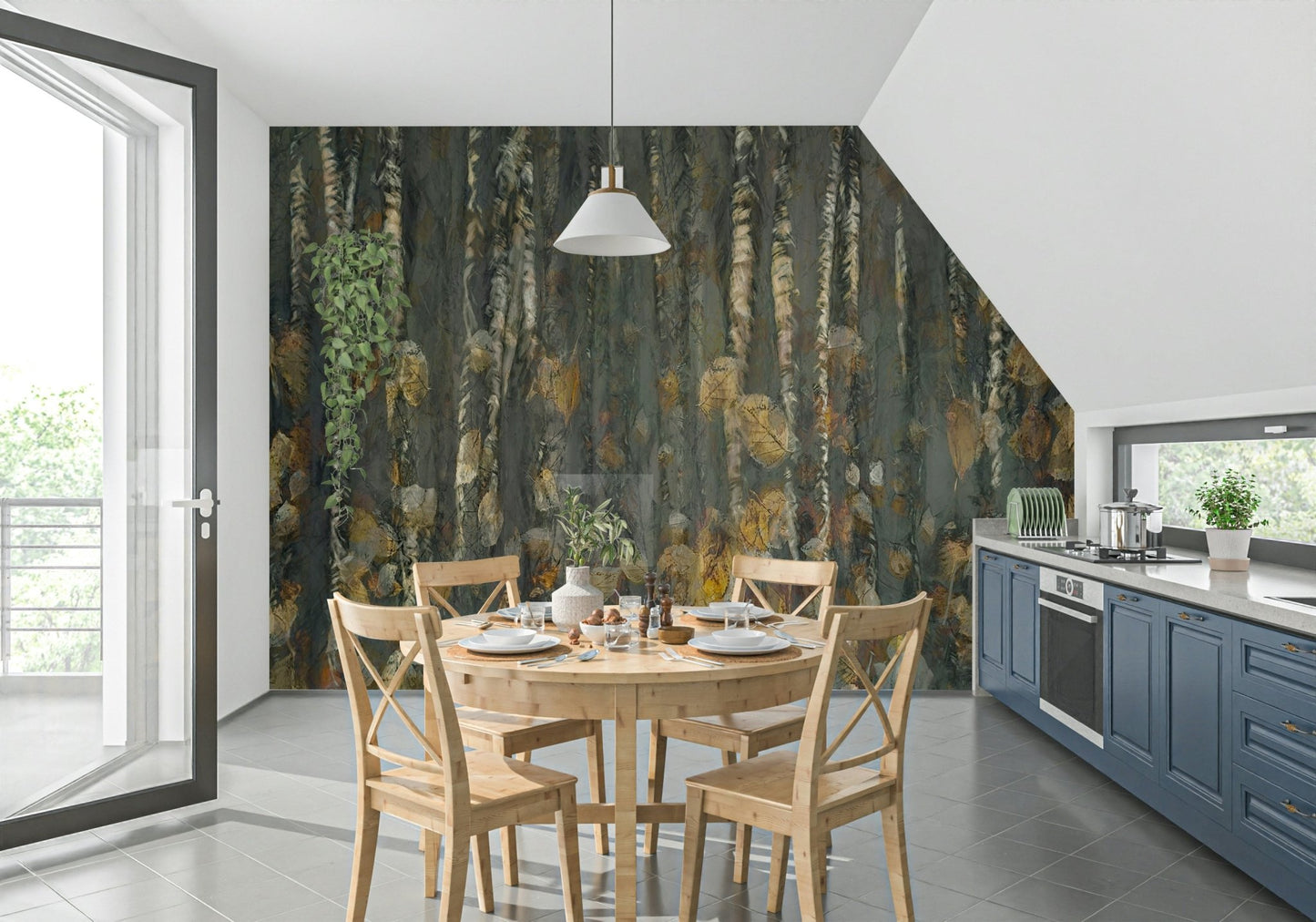 A classic fall theme wallpaper for walls.