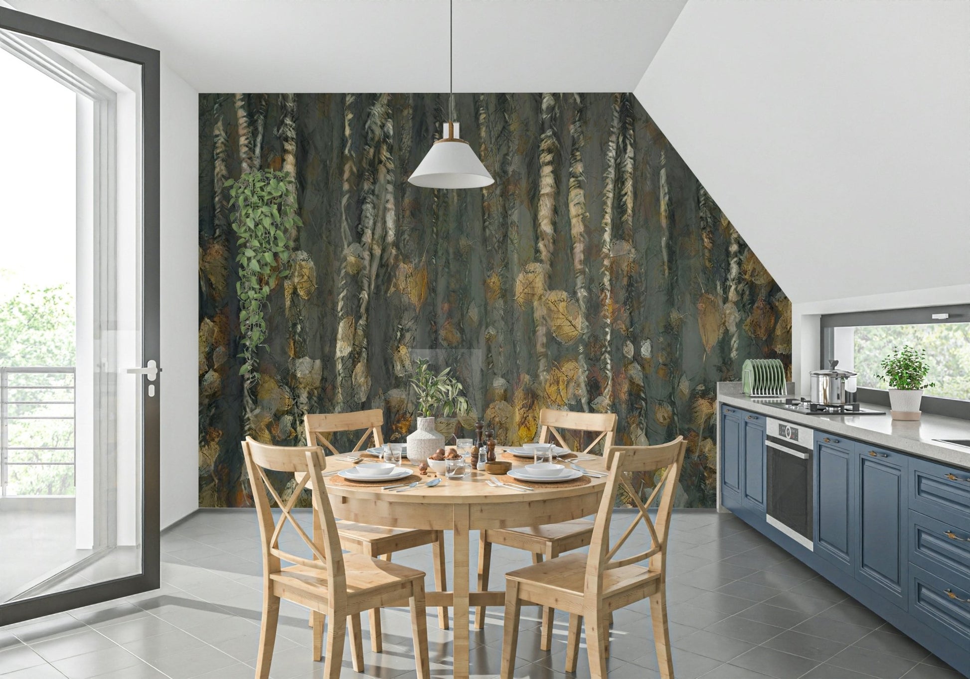 A classic fall theme wallpaper for walls.