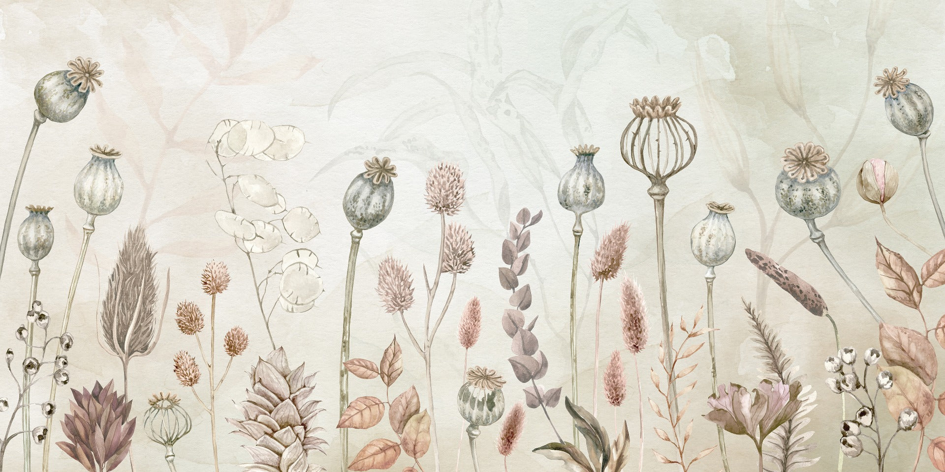 Autumn Flowers Wallpaper Mural For Wall