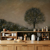 A serene fall forest wall mural for cozy decor., GD5591