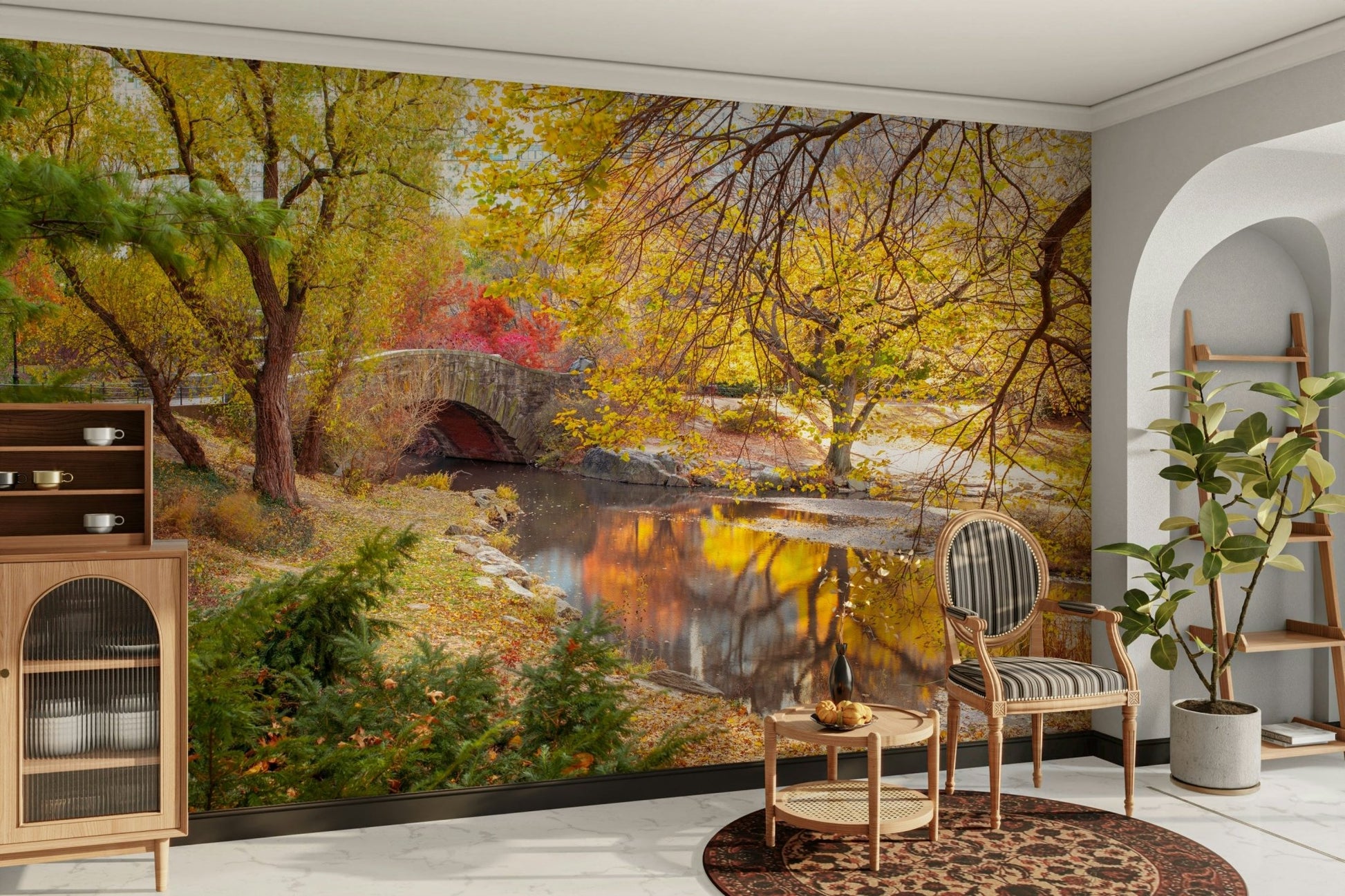 Golden and red trees capturing the beauty of fall

