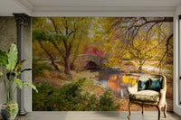 Autumnal Elegance Wall Mural showcasing vibrant fall leaves

