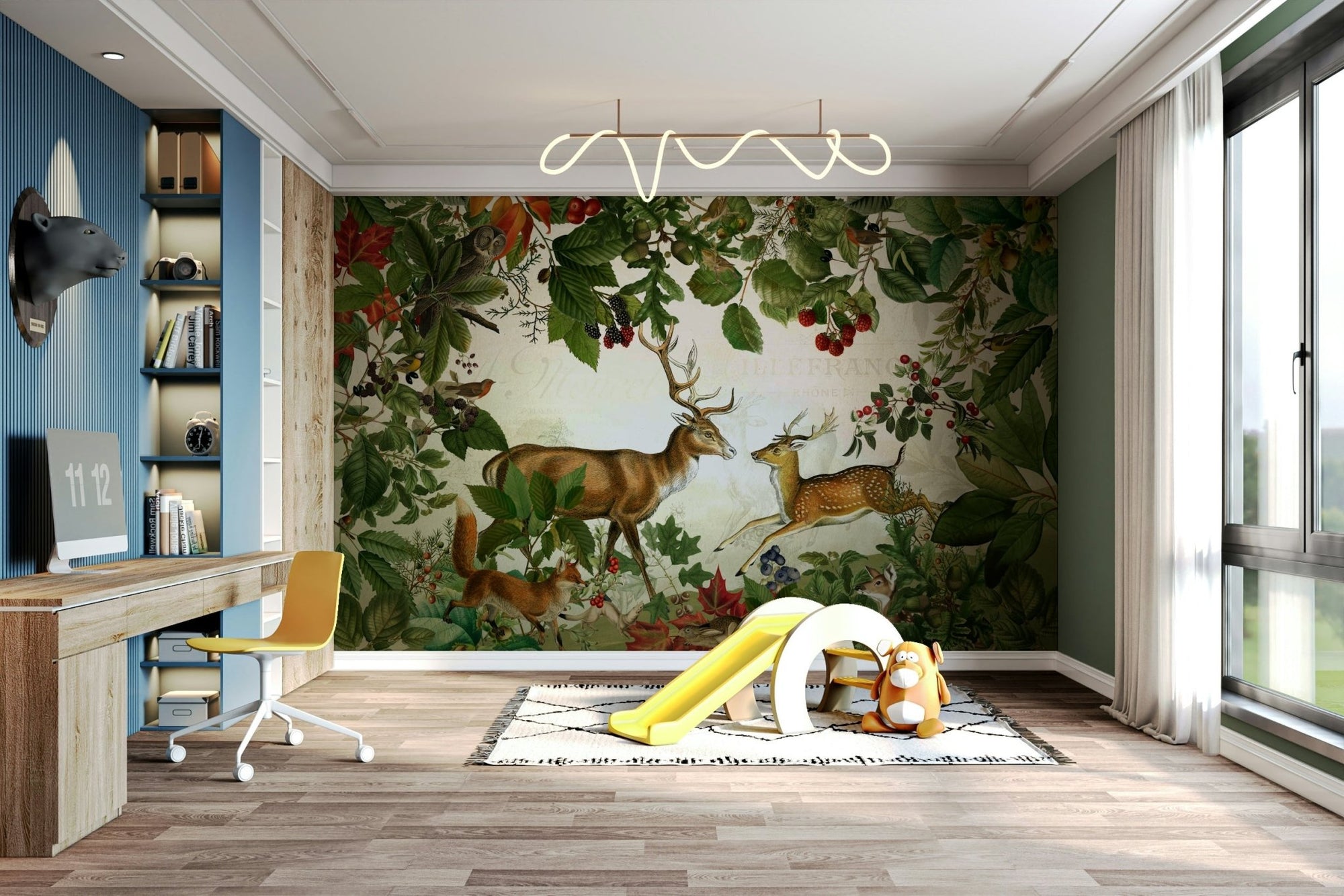 Autumnal Enchantment 1 mural with fall foliage, GD1215