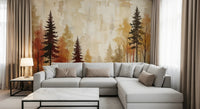 Autumnal Forest Haze Wall Mural