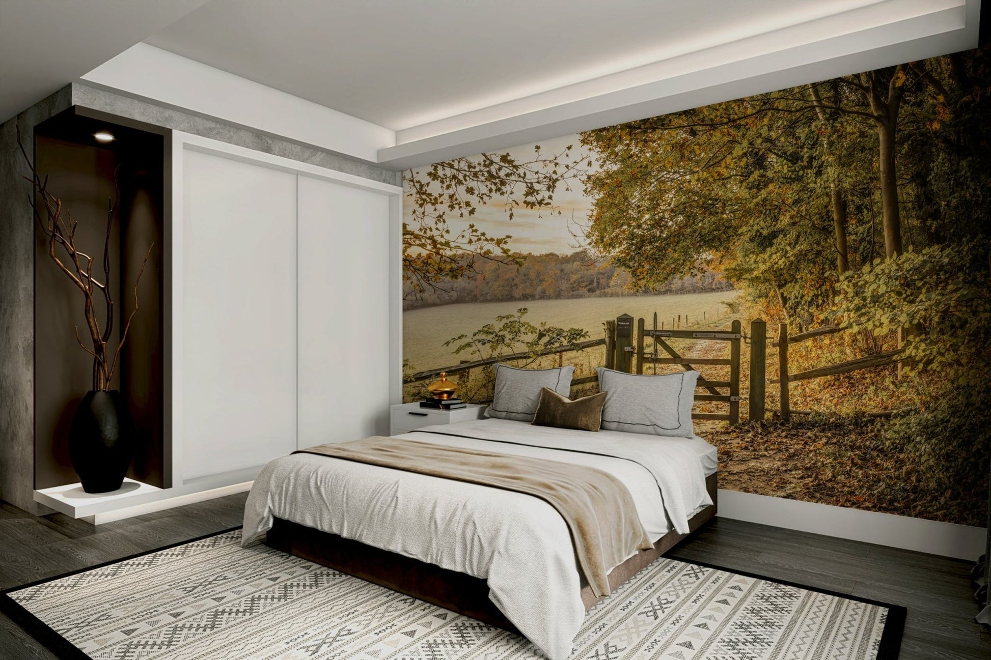 Ideal for a living room, dining room, or bedroom.

