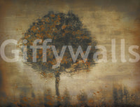 A high-quality minimalist tree wall mural for walls., GD5636