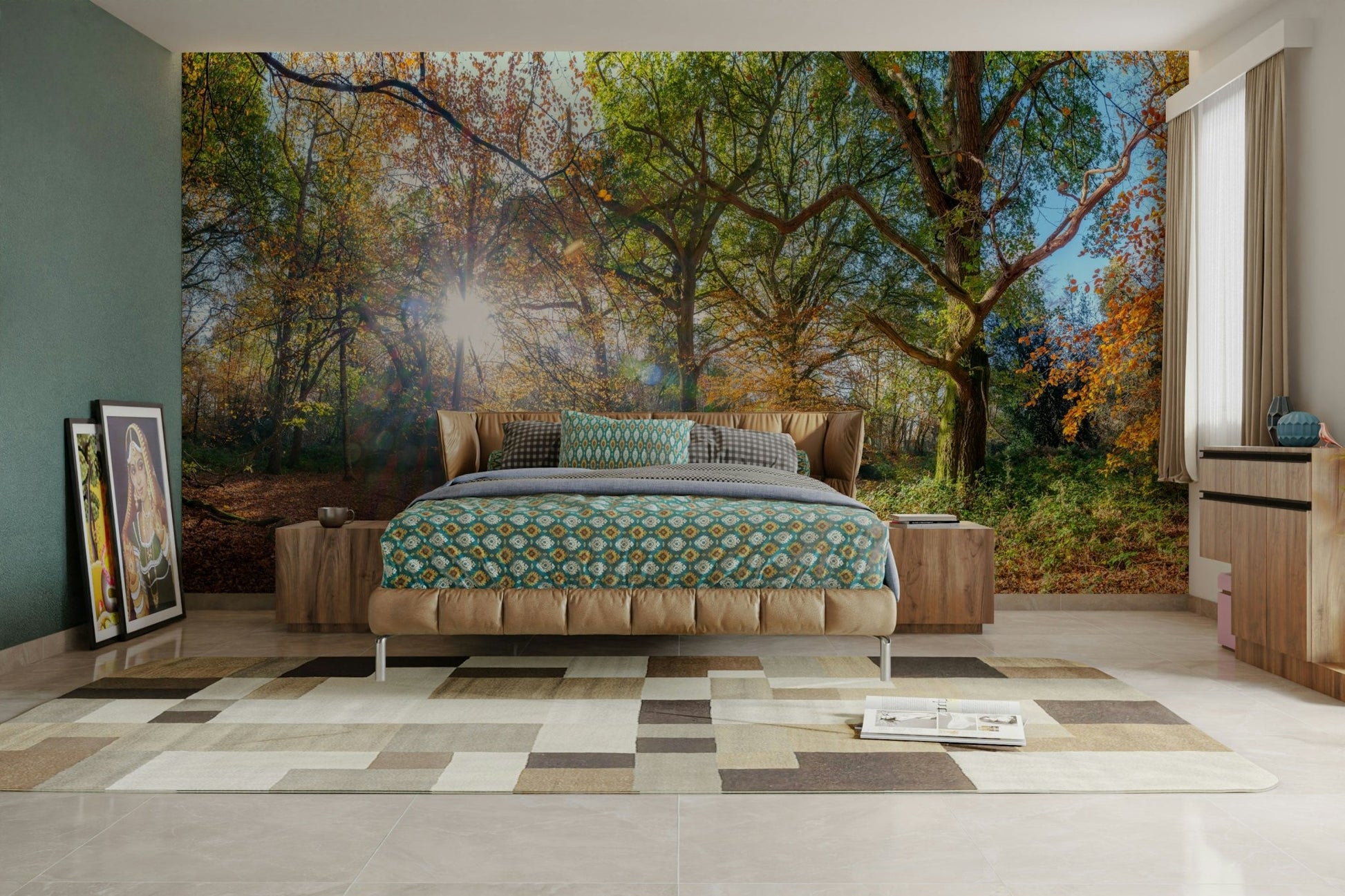 Serene autumn landscape wall mural

