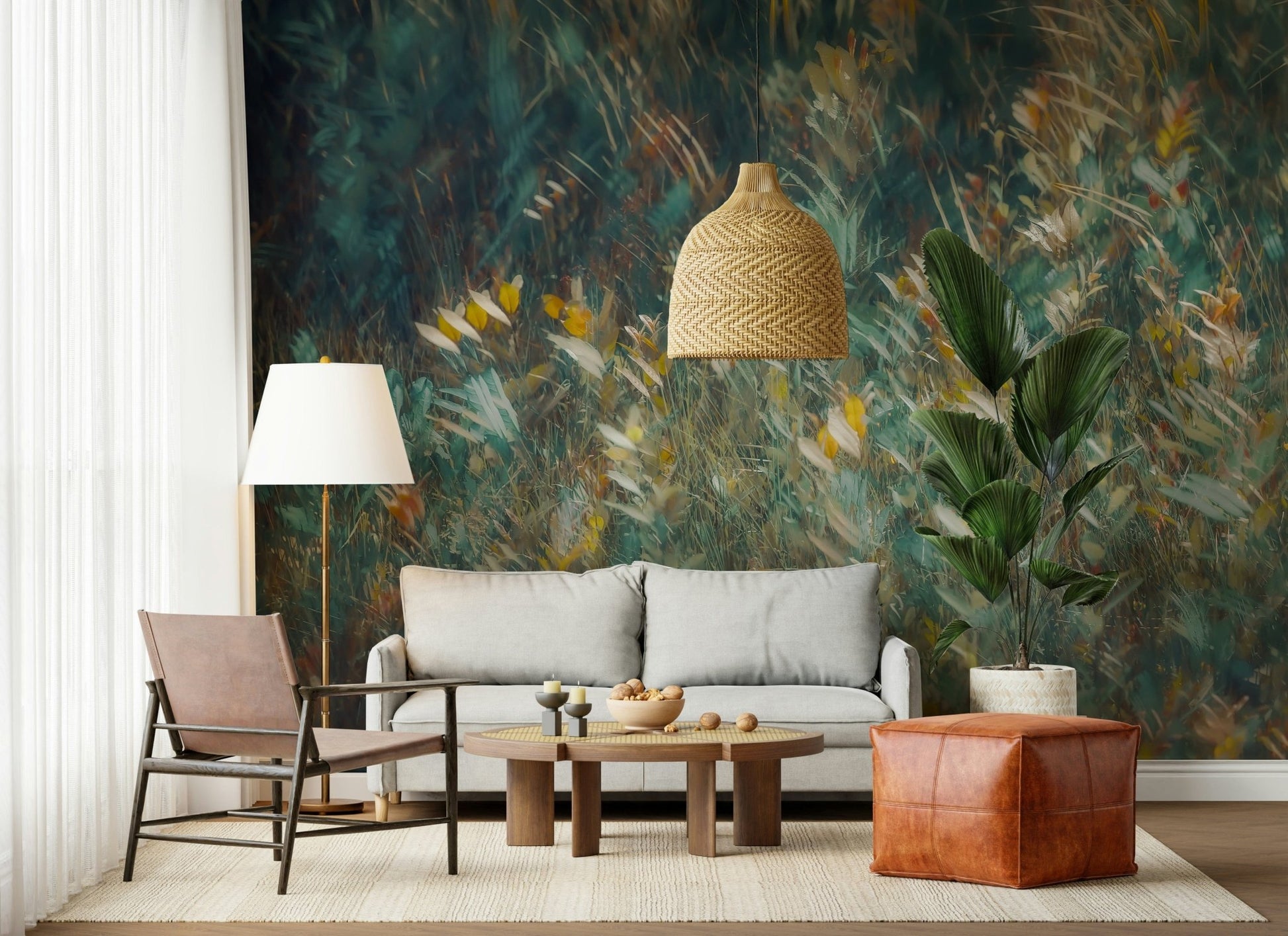 A classic forest theme wallpaper for walls.