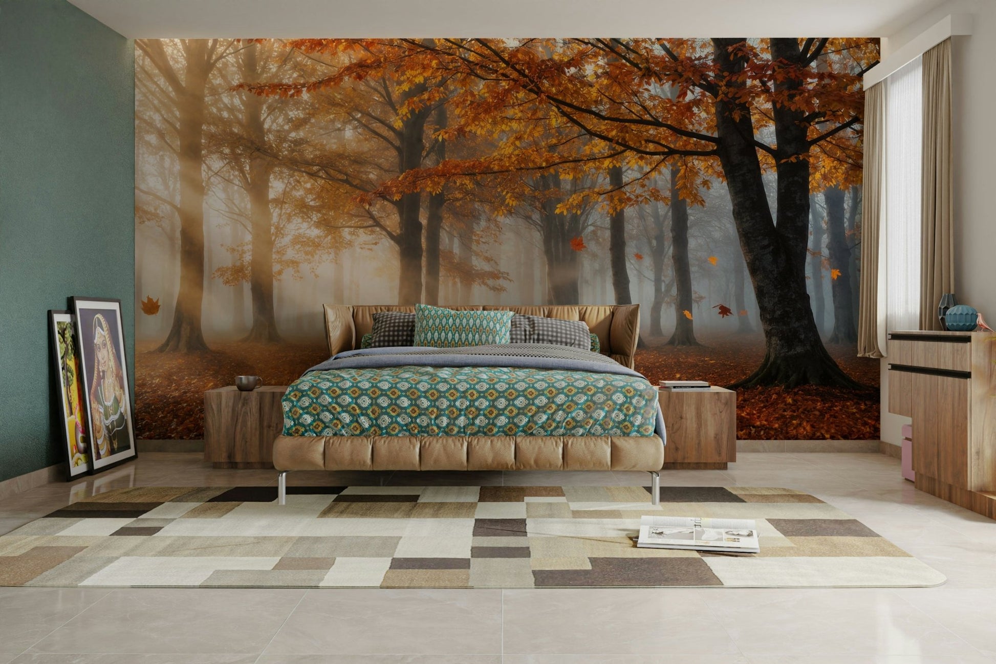 A path is visible along the side of the water.

