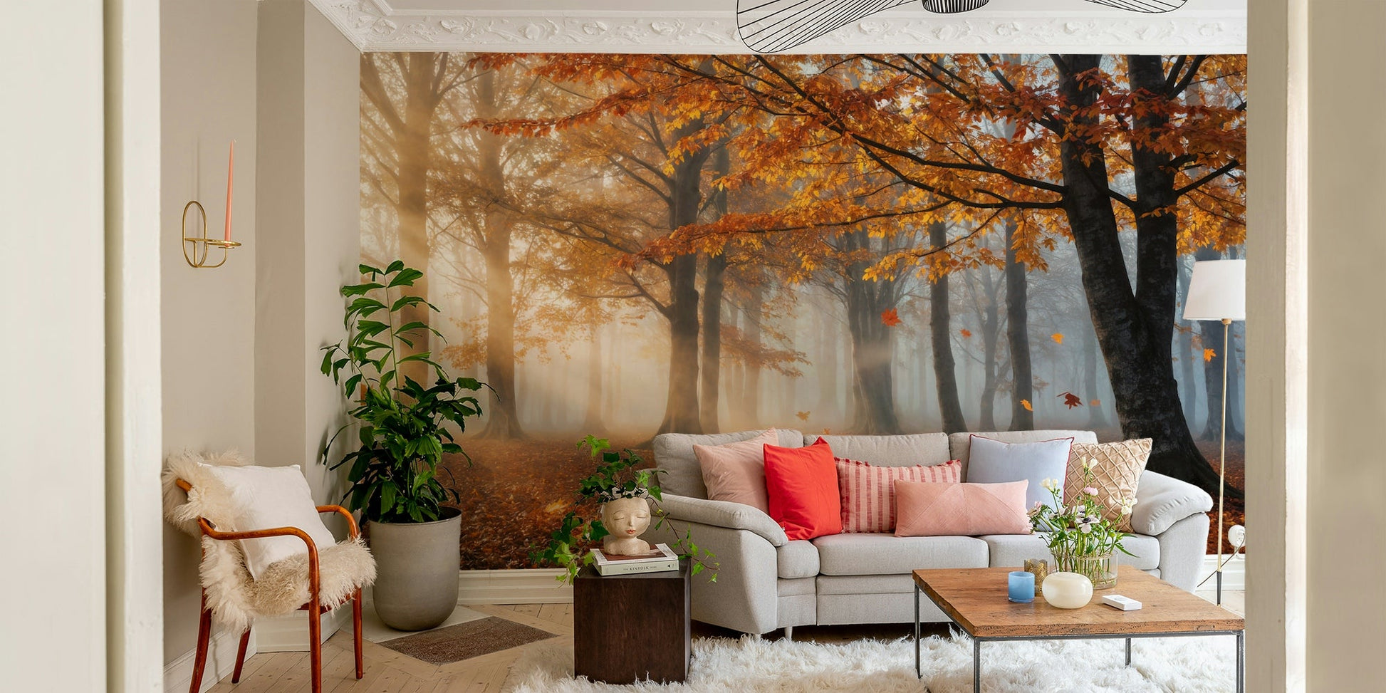 The colors are warm and gentle, with golds, yellows, and browns.

