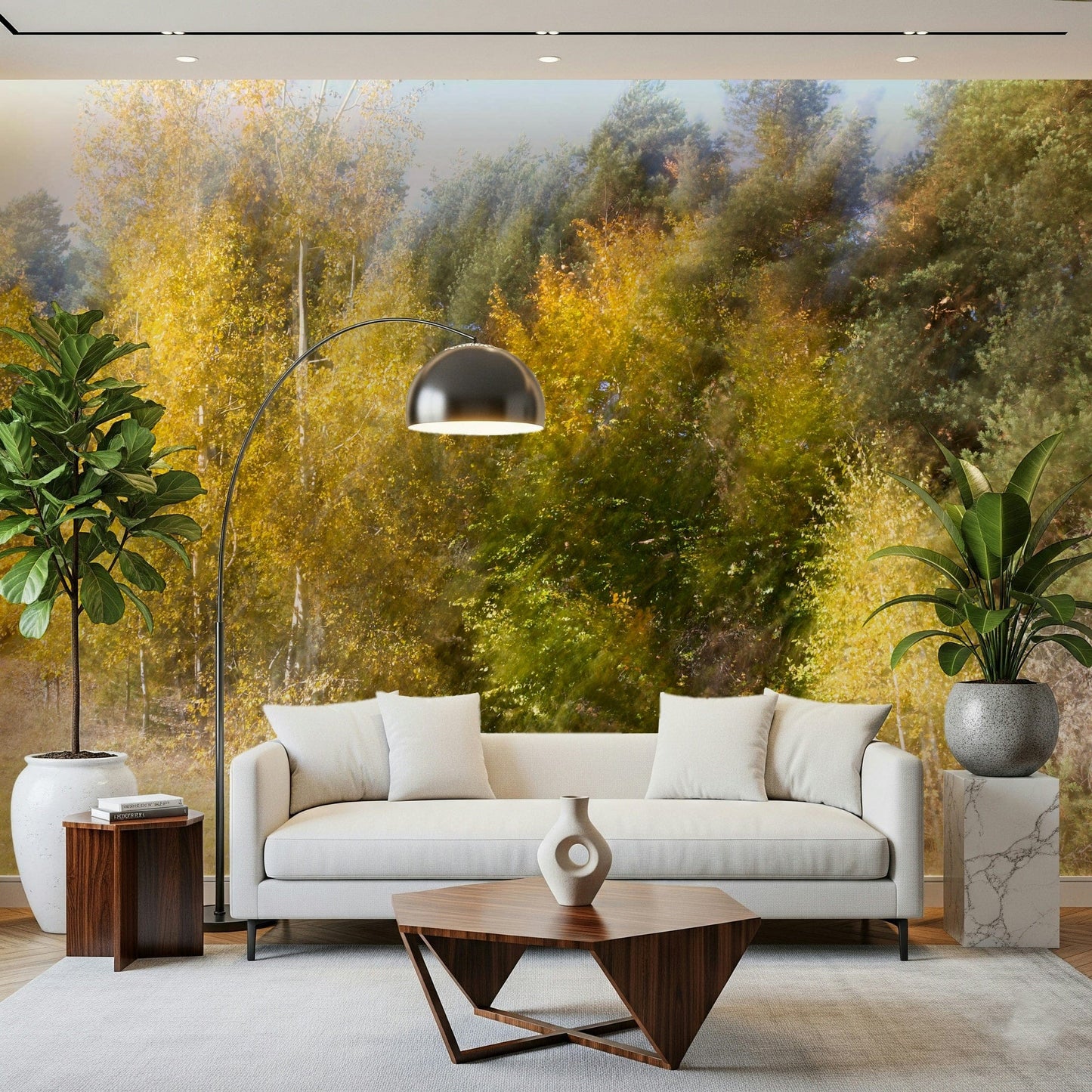 Artistic nature photography wall mural with a gentle bokeh forest background.