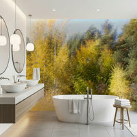 Autumn's Whisper wall mural for a calm and modern abstract wall design.
