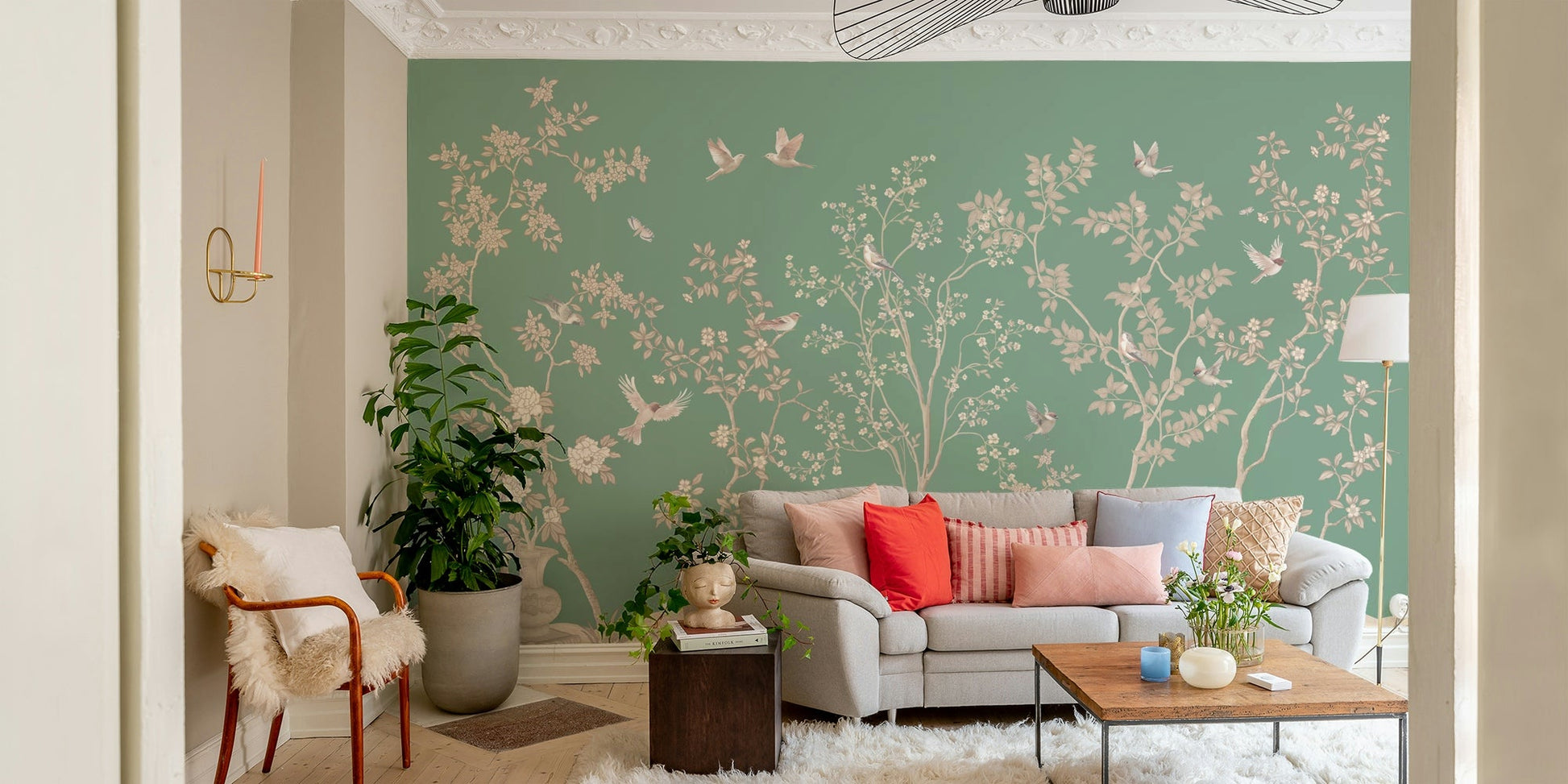 The flowers are in full bloom, with delicate petals.

