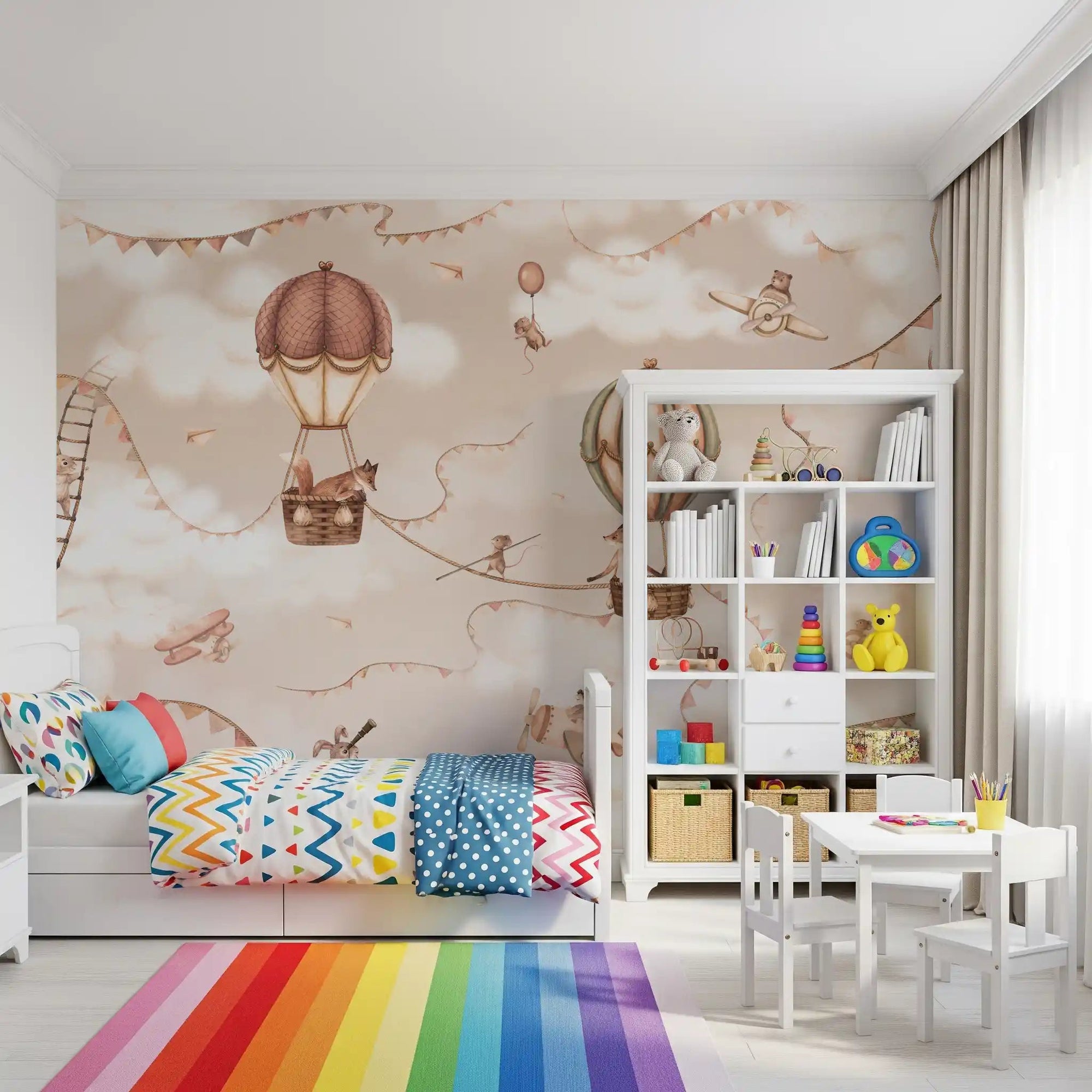 Bedroom featuring Aviation Adventure Mono Wall Mural animal flight, GD9166