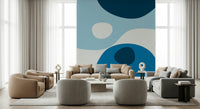 Deep-sea chromatic Azure Abstraction wallpaper tableau.