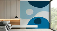Dynamic oceanic quiescence wallpaper for walls.