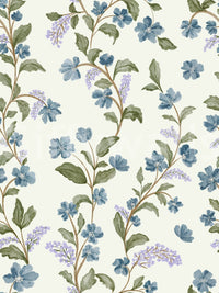 Garden theme Azure Bloom pattern, lovely delicate artwork.