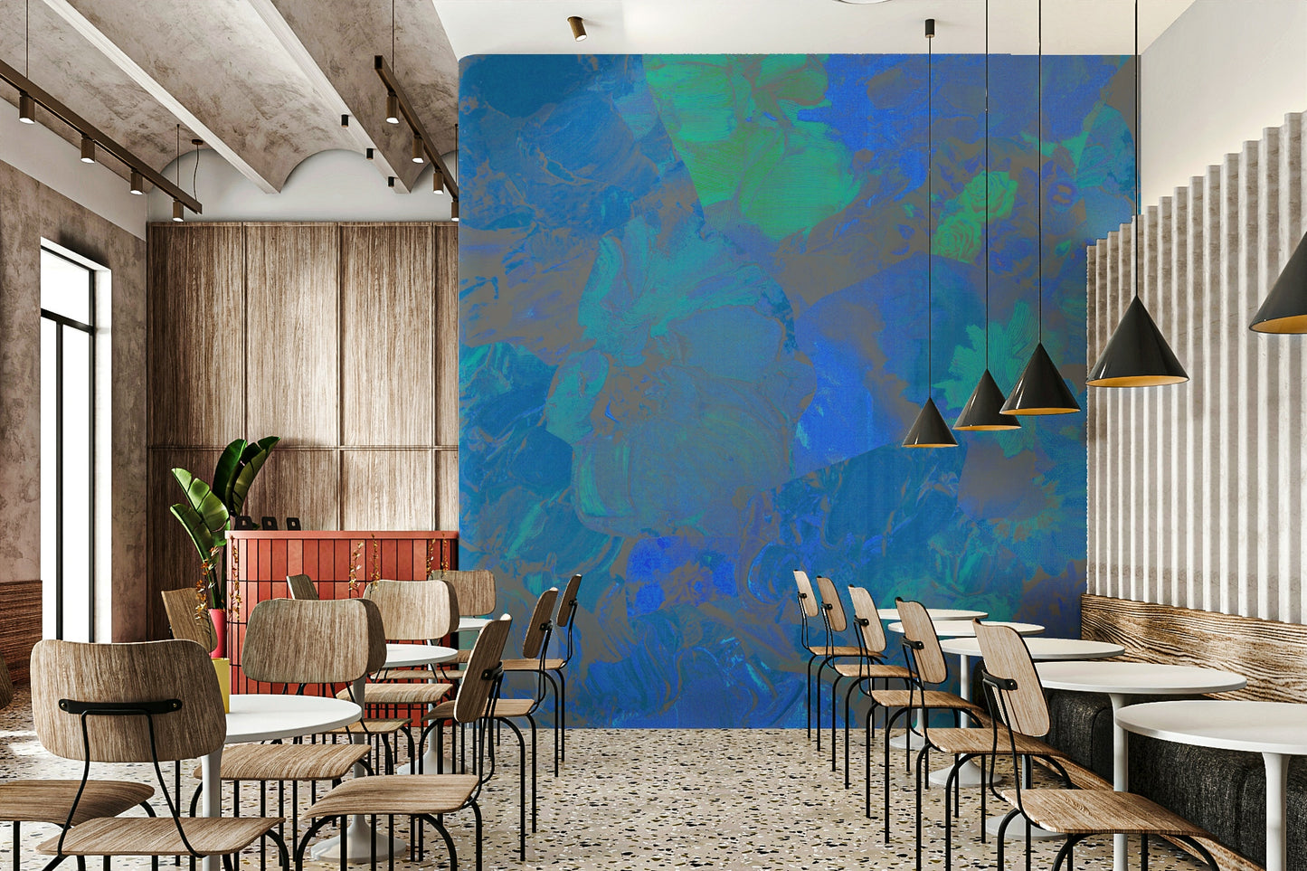 Azure Bloom Wall Mural
