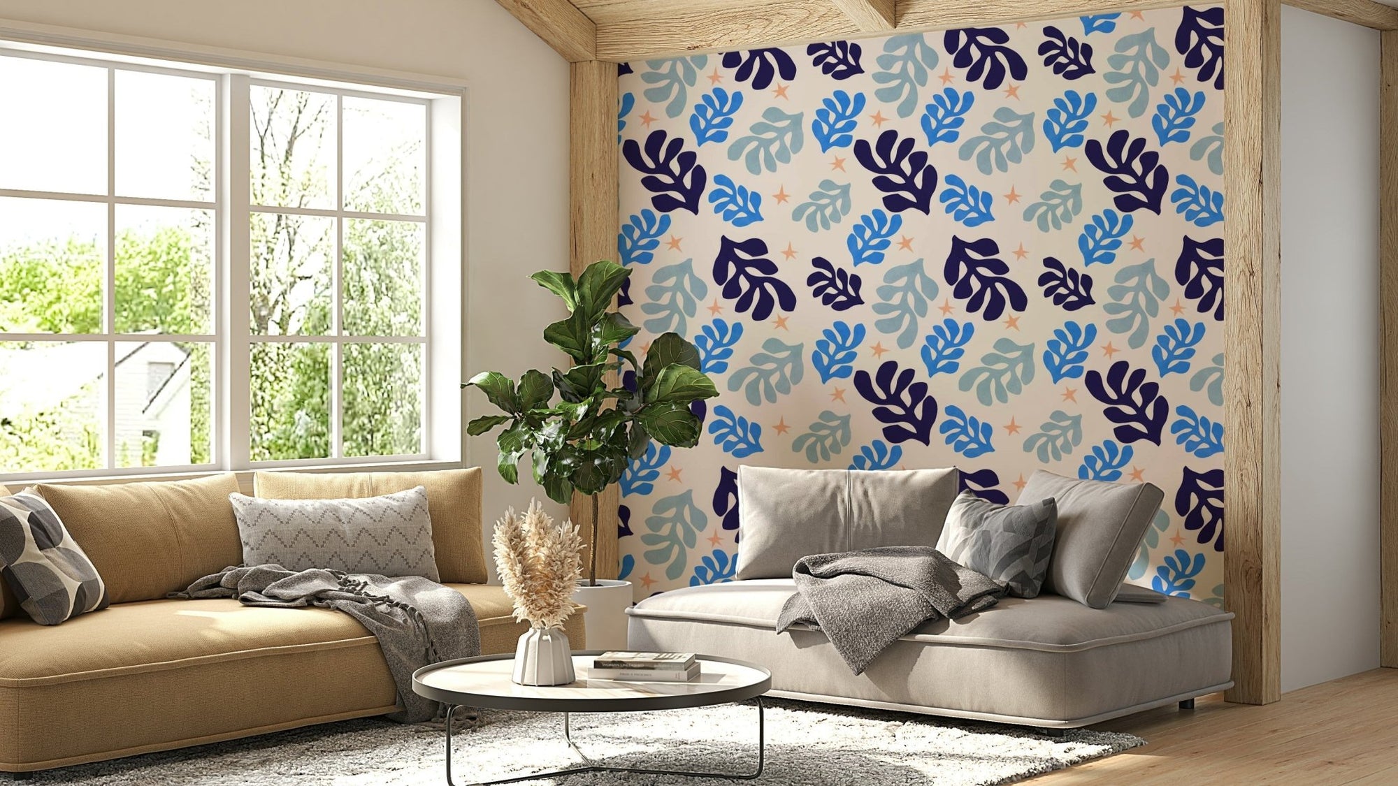 The colors are soft, muted tones of blue, green, and white. GD3434

