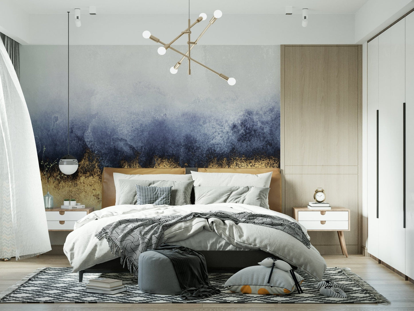 Azure Gold Wall Mural -2715902