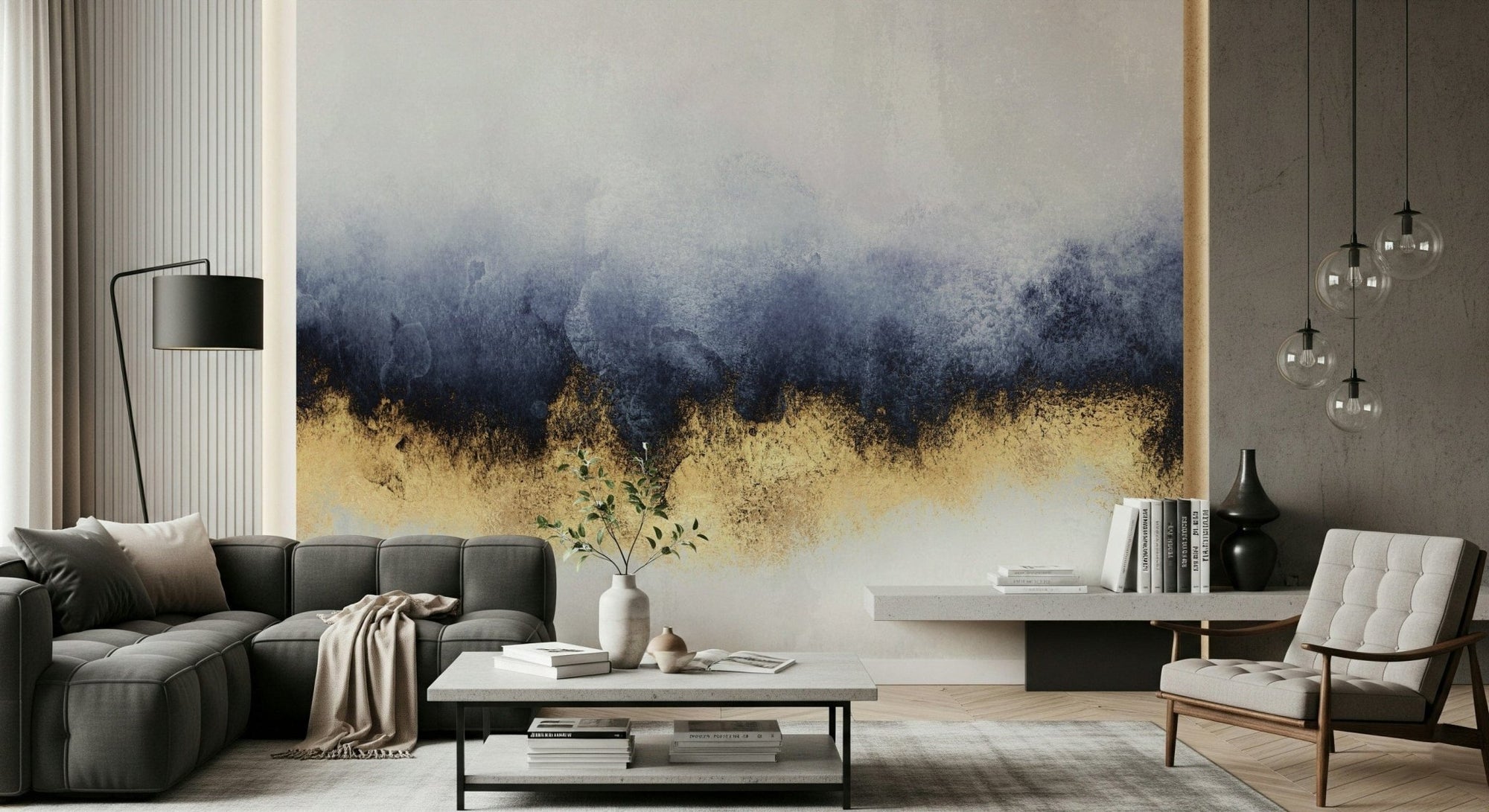 Azure Gold Wall Mural GD5500