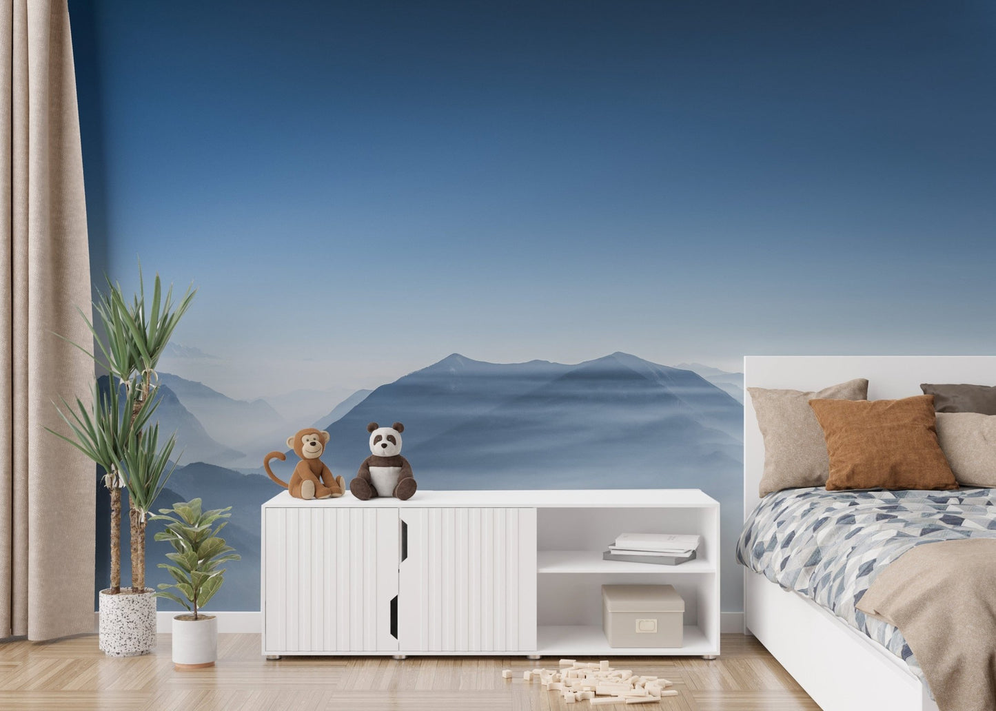Scenic hilltop wall design mountain-12
