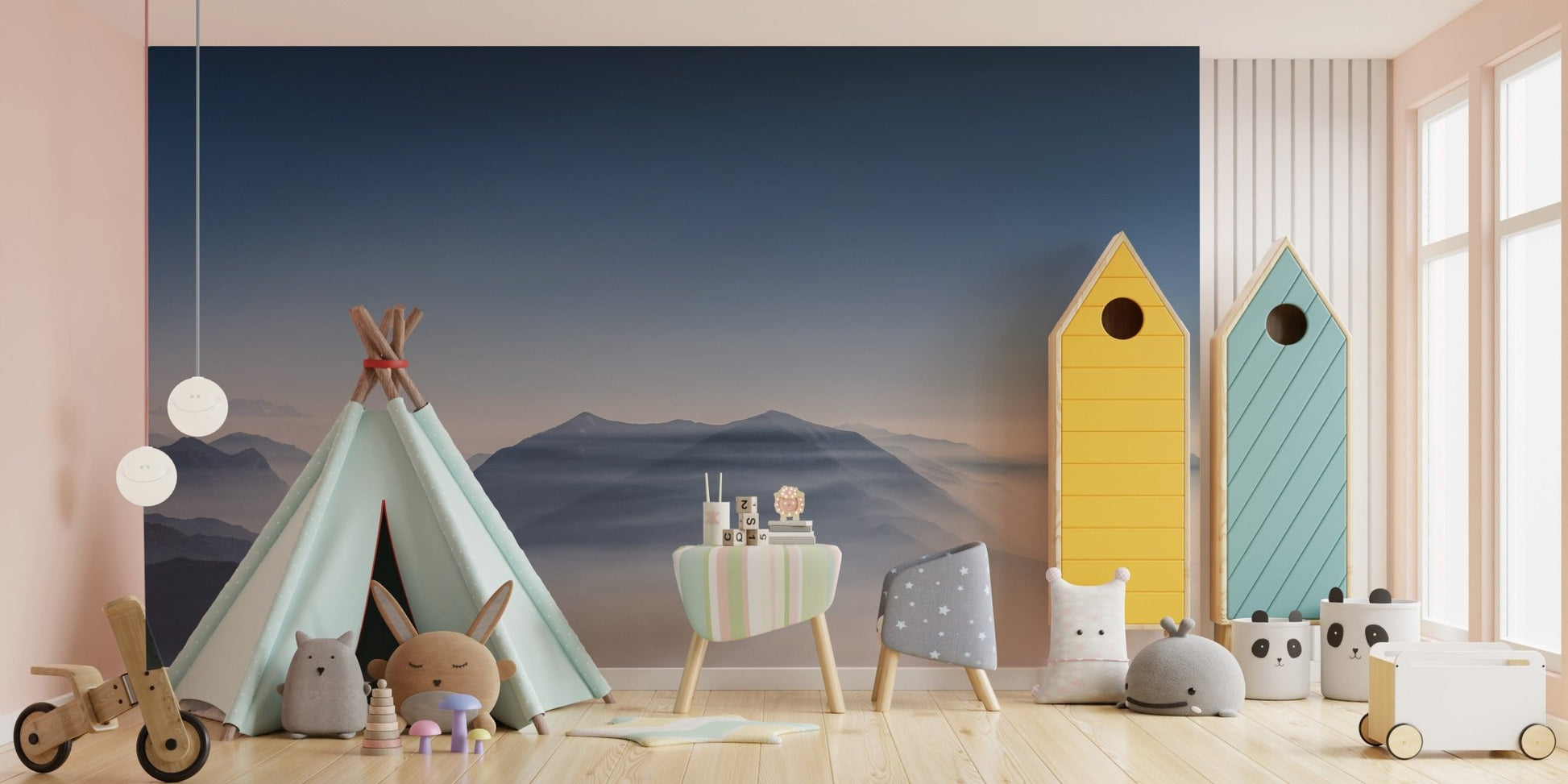 Blue hilltop wallpaper for walls mountain-12
