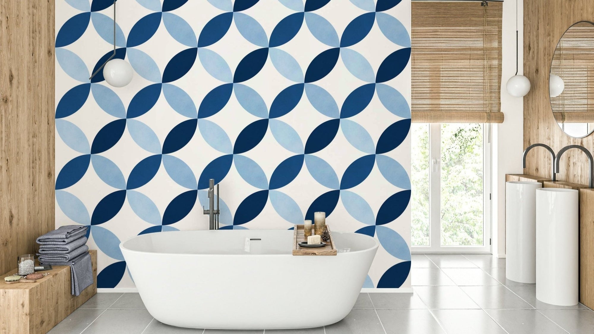 A wall mural of a peaceful geometric pattern. GD3438
 
