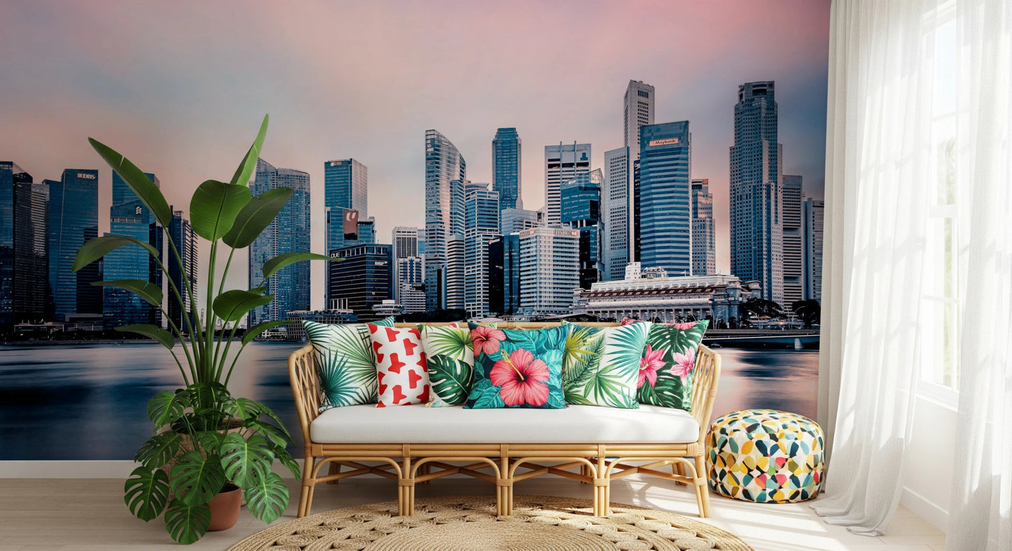 Azure Metropolis Wall Mural