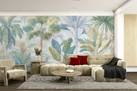 A peaceful wall mural with a natural, tropical design. GD4360
