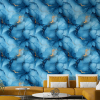 Azure River Wallpaper with minimal, peaceful energy

