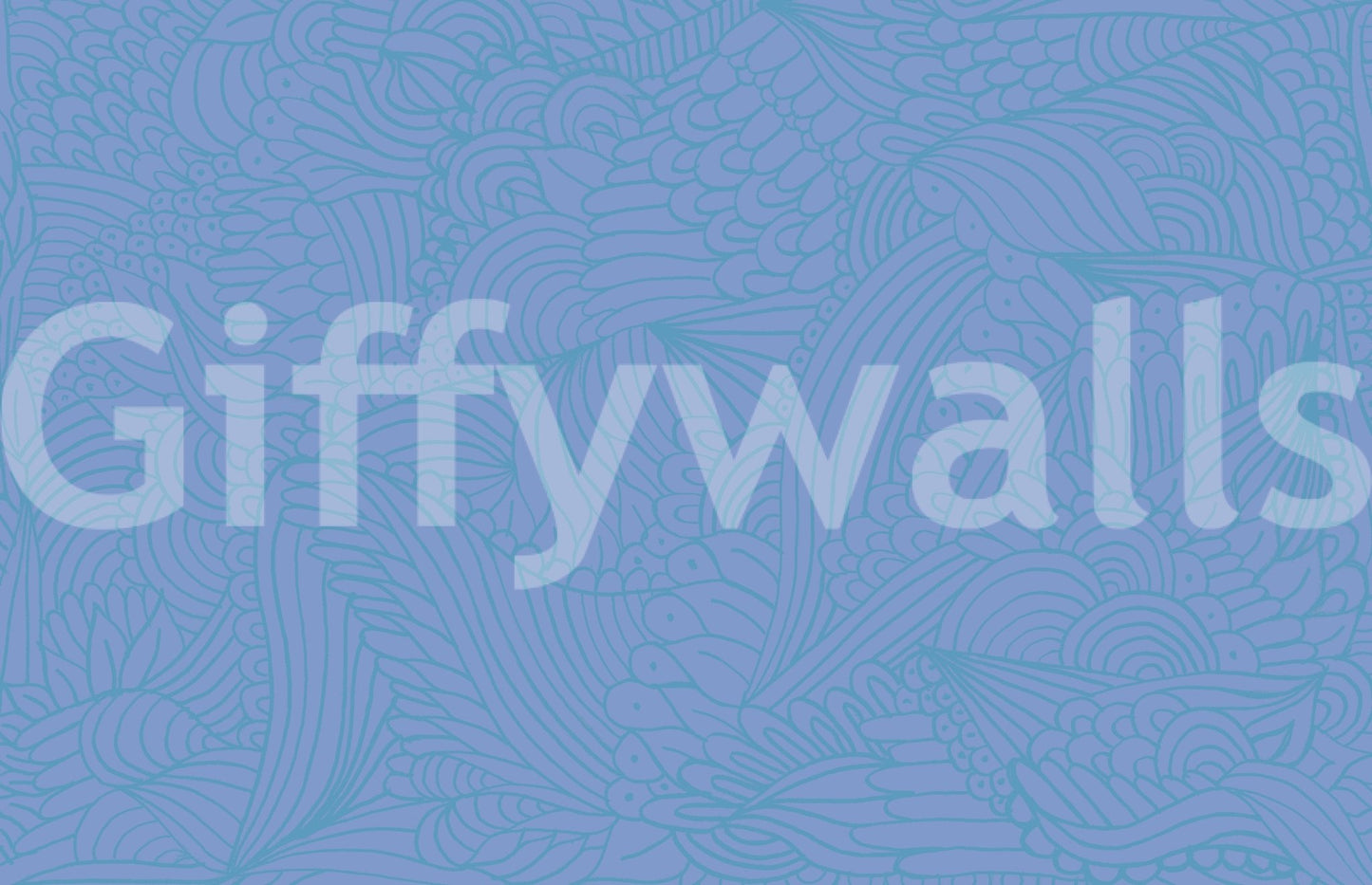 Home improvement Azure Zen Doodle mural dreamy abstract texture.