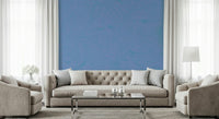Calming blue Azure Zen Doodle wall mural intricate flowing pattern.