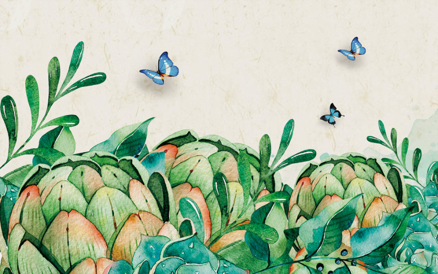 Stunning Watercolor Garden Mural