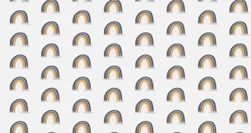 Colorful Rainbow Boho Mural Wallpaper