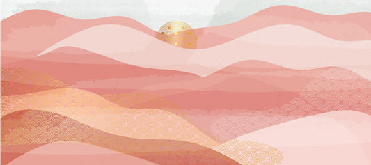 Abstract Pink Mountain Wallpaper