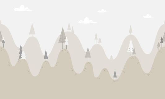 Boho Mountain Trees Wallpaper!