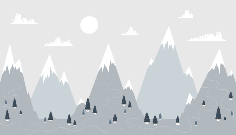 Captivating Gray Mountain Snow Wallpaper