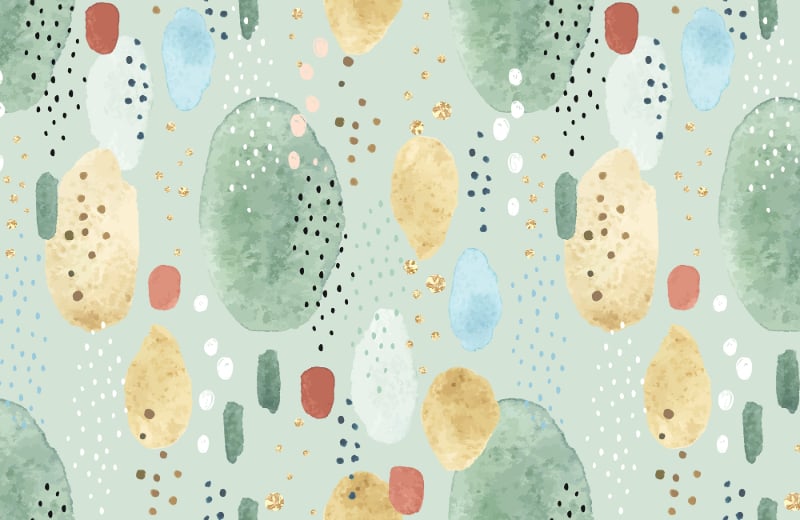 Polka Dots Watercolor Abstract Wallpaper