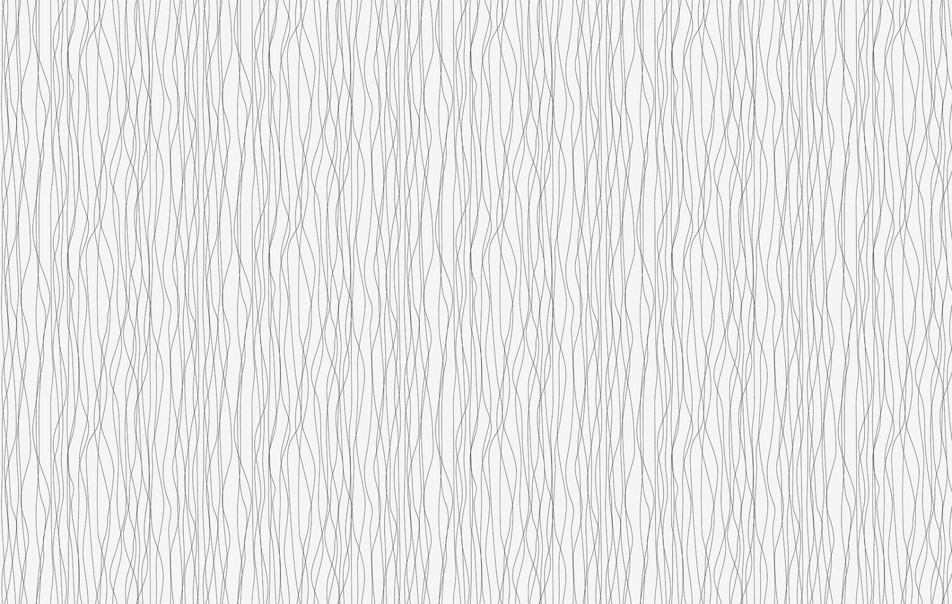 Black Lines White Background Mural Wallpaper