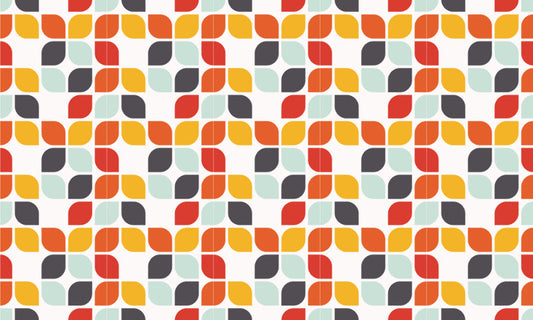 Colorful Geometric Repeat Pattern Wallpaper
