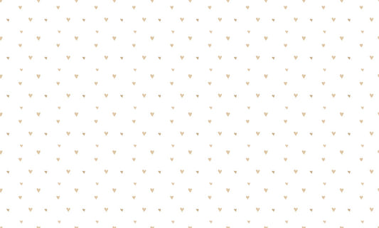 Gold Heart White Background Wallpaper