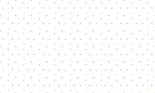 Gold Heart White Background Wallpaper